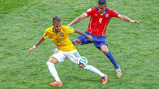 Neymar Jr vs Chile World Cup 2014 | INTENSE Penalty Shootouts | Stadium Sound 1080i HD