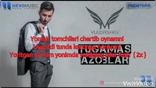Mashxurbek Yuldashev - Tugamas azoblar  lyrics / Текст песни