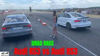 Audi RS3 vs Audi RS3 drag race 1/4 mile 🚦🚗 - 4K UHD