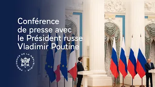 Conférence de presse du Président Emmanuel Macron et du Président Vladimir Poutine.