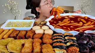 ASMR All the menus😱 from Sinjeon Tteokbokki, Gimbap, Soondae, Deep-fried Squid, Cheese Stick Mukbang