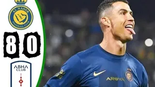 Al Nassr Vs Al Abha  8-0 All Goals & Extanded Highlights 2024 HD    Ronaldo Hat-trick Again   ⚽️⚽️⚽️