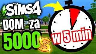 buduje DOM w 5 MINUT za 5.000 💲 SIMOLEONÓW! 😱| The Sims 4 Challenge