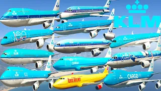 GTA V: Every KLM Passenger and Cargo Airplanes Best Extreme Longer Crash and Fail Compilation