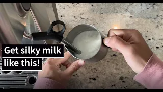 How To Steam Milk For Lattes/Latte Art: Breville Barista Express