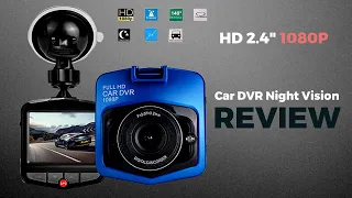 HD 2.4" 720-1080P Car DVR Night Vision Dash Cam Unboxing Review