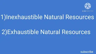 Exhaustible and Inexhaustible Natural Resources