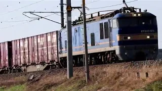 日本海縦貫線を走る EF510形電気機関車牽引貨物列車　2018.6～7月