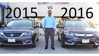 2016 Honda Accord VS 2015 Accord Comparison V6 equipment review