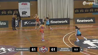 ¡Locura en Lleida! Triple ganador de María Sánchez (Valencia Basket)