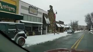 Waynesville, NC mountain town snow storm 2018