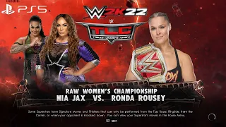 WWE 2K22 (PS5) - RONDA ROUSEY vs NIA JAX GAMEPLAY | RAW WOMEN'S CHAMPIONSHIP MATCH: WWE TLC 2018