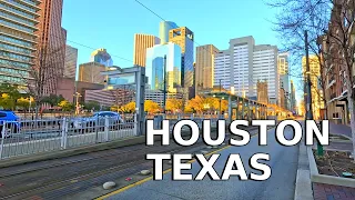 Downtown Houston, Texas, USA  -- Full virtual riving tour --  4K UHD