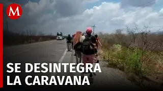 Caravana migrante se disuelve poco a poco por altas temperaturas en Oaxaca