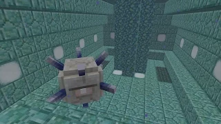 Minecraft Ocean Monument, Part 2: Killing the elder guardian in the pillar-room wing