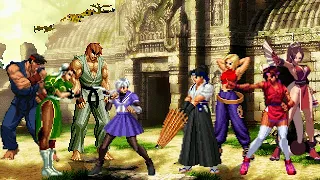 [KOF Mugen] Memorial Classic | SF World Warriors vs KOF Women team [ 4vs4 ]