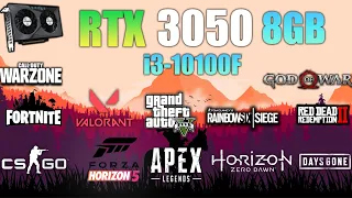 RTX 3050 8GB + i3 10100F : Test in 15 Games - RTX 3050 Gaming