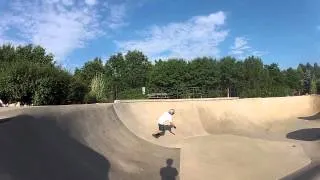 Alek surfing Greenwood Village Skatepark, GV Colorado