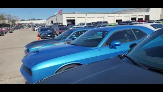 dodge dealership. lots full of cars no one wants