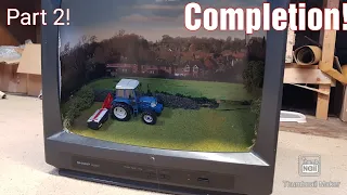 Building a 1/32 Model Farm Diorama Inside a Television (Part 2)