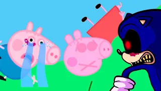 Sonic.EXE vs Cursed Peppa Pig (Sad Ending) FNF vs Peppa