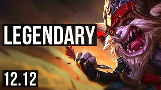 KLED vs RENEKTON (TOP) | 12/2/10, Legendary, 1.3M mastery, 500+ games | EUW Master | 12.12