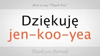 How to Say "Thank You" in Polish | Polish Lessons