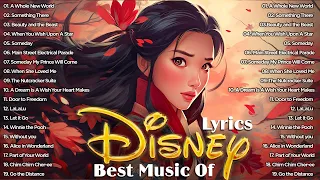 Greatest Disney Songs With Lyrics 👒 Disney Princess Songs 👒 The Most Romantic Disney Songs Playlist