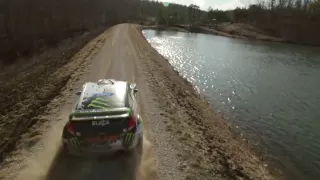 KEN BLOCK TESTS FOR HIS ATTEMPT AT A 6TH CONSECUTIVE RALLY IN THE 100 ACRE WOOD WIN