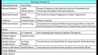 2021 IDIES Annual Symposium — Day 1 (October 21st, 2021)