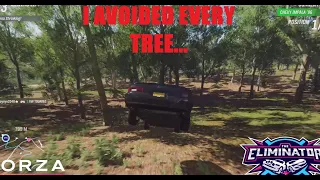 FH4 THE ELIMINATOR - EXTREMELY LUCKY DRIVING IN THE FOREST...