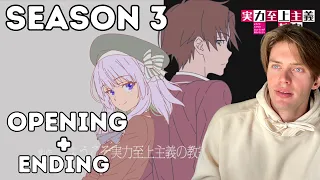 NEW OPENING! Classroom of the Elite Season 3 (Opening + Ending) | Reactions!