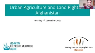 Urban Agriculture and Land Rights in Afghanistan – FSAC and HLP TF webinar