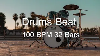 DRUMS BEAT BACKING  100BPM 32BARS