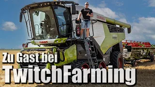 Action bei der HAFERERNTE: Ich fahre den CLAAS Lexion 8700TT von Jan - Zu Besuch bei @TwitchFarming