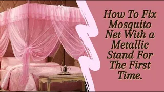 how to setup a flat top steel frame mosquito net. #livingalonealonevlogs#Howto#Alicemmy