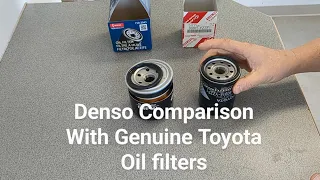 Denso oil filter compared to Denso Made Toyota oil filter