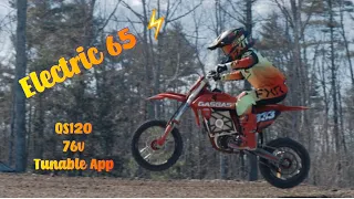 CharlieRips debuts his Electric 65 dirtbike for his 8th Bday MotoBash at 508 International