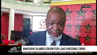 Mantashe blames Eskom for load shedding crisis