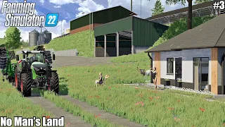 Create MAP, End of FARM CONSTRUCTION and create new FIELDS│No Man's Land│FS 22│3