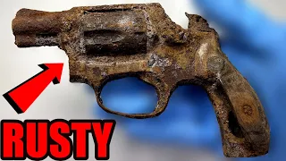 Restoring RUSTY & DESTROYED S&W REVOLVER!! Extremely Satisfying