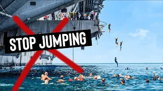 Why U.S Navy Officials STOPPED Sailors From JUMPING Off Aircraft Carrier😱