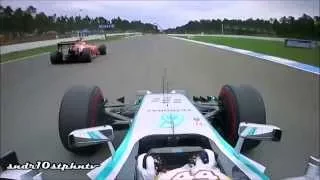 Lewis Hamilton - Top 10 Overtakes 2014