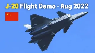 J-20 unleashed! Latest Flight Demonstration of the Chinese Stealth fighter in PLAAF airshow Aug 2022