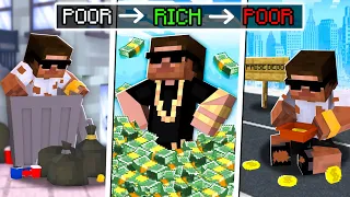 GOING FROM POOR TO MULTI MILLIONAIRE in Minecraft .. 😭