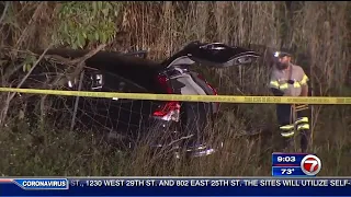 2 killed, 3 hospitalized after car veers into canal on Alligator Alley in West Broward