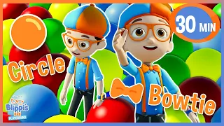 Blippi Learns Shapes | Blippi Roblox! | Educational Videos for Kids