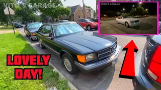 Working on a C126 1985 Mercedes 500SEC! Amazing Ride to Downtown Chicago in a Mercedes C140!