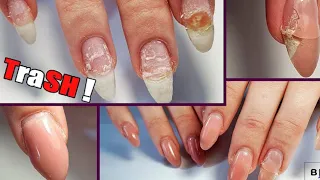 PAINFUL & SHOCKING SET From Another Nail Tech  / Correcting Nails From Another Nail Tech