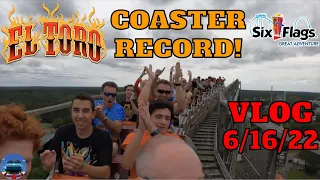 Setting a RECORD on El Toro at Six Flags Great Adventure! | Vlog 6/16/22